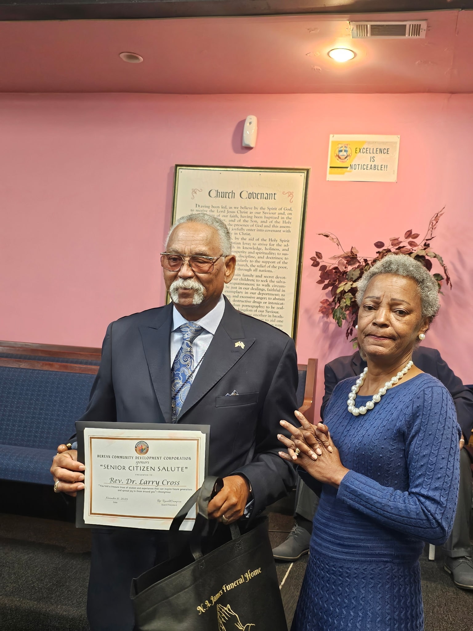 BCDC Senior Citizen Salute honoree receiving award