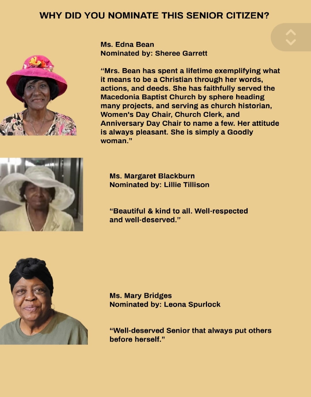 BCDC Senior Citizen Salute community testimonials